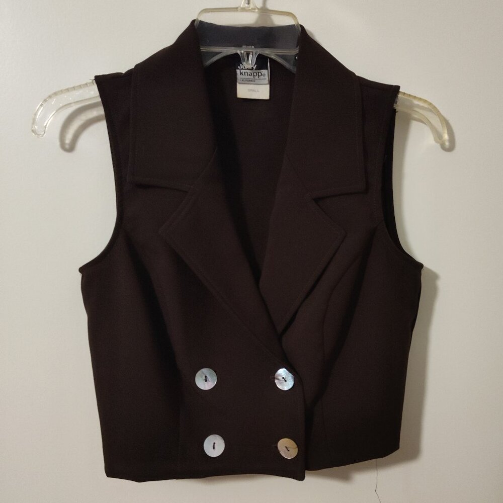 Size Small - Brown Vest Skort Set by Judy Knapp